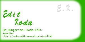 edit koda business card